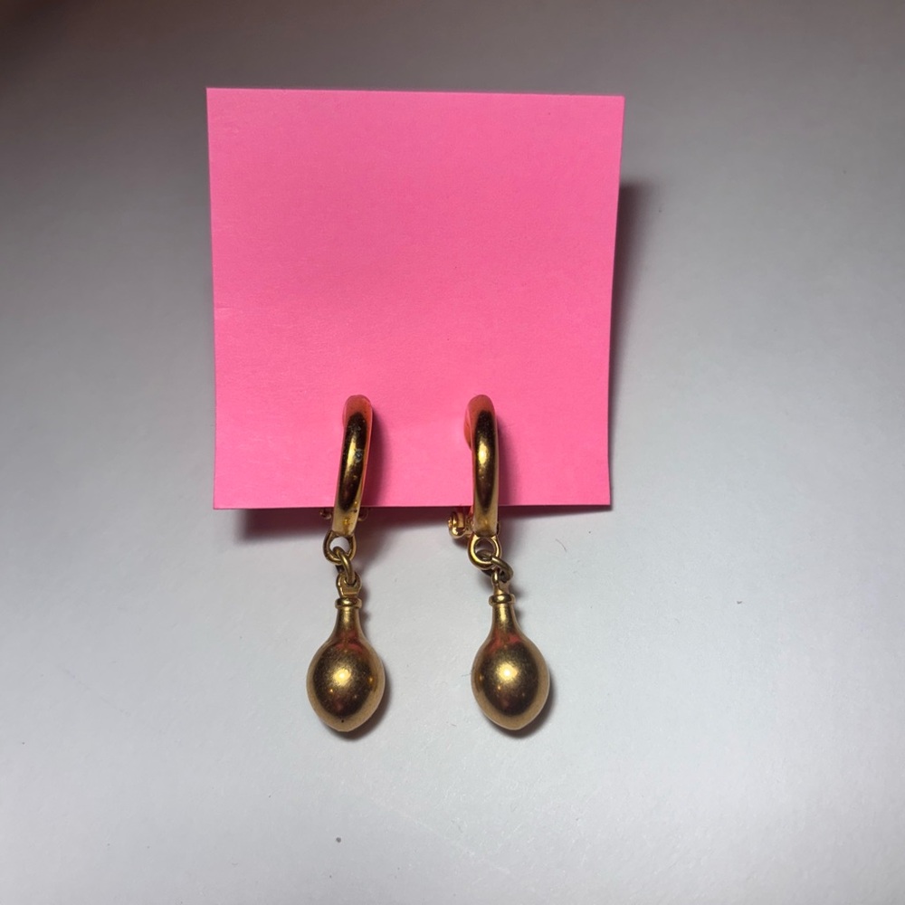 Gold Ball Dangle Earrings